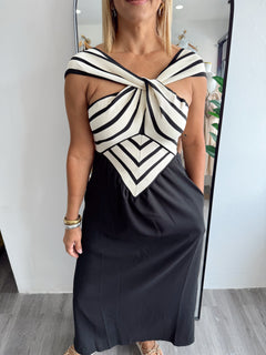 Black/ivory dress