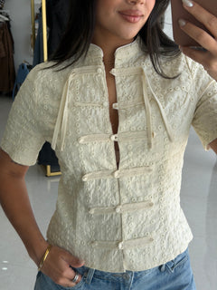 Mandarín beige top