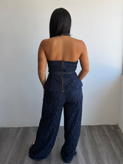Lace navy set