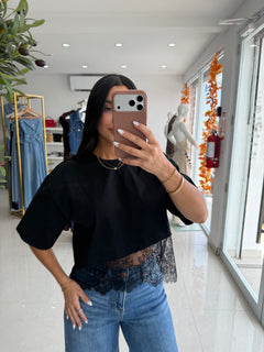 Black lace top