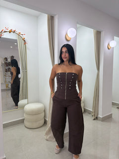 Military corset jumpsuit