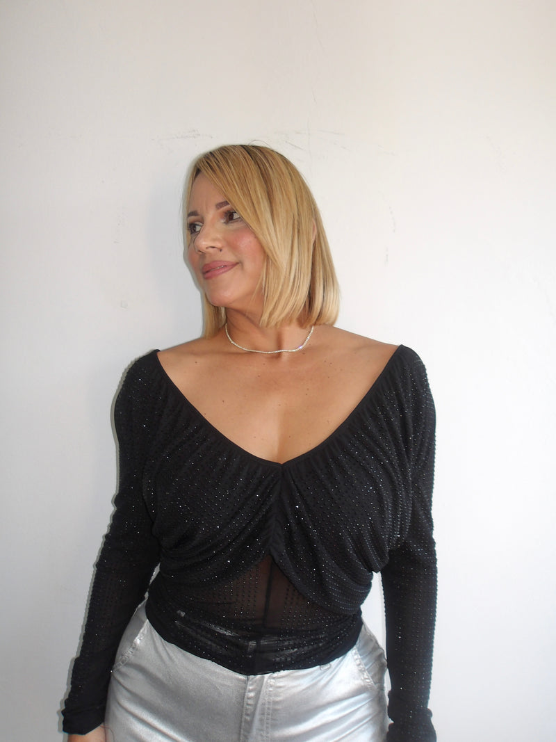 Black Sparkle top
