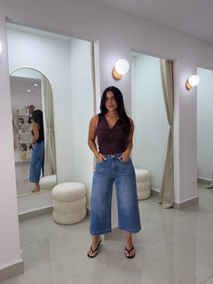 Wide culottes jeans