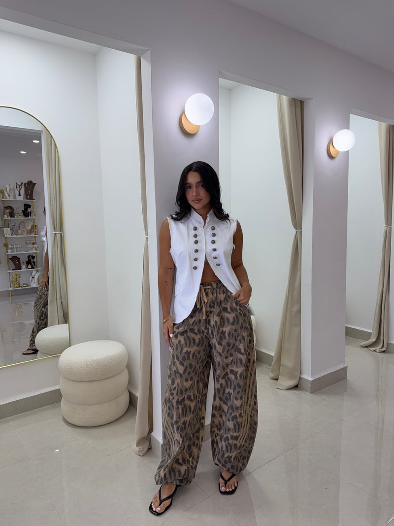 Animal print pants