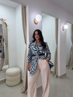 Zebra print blazer
