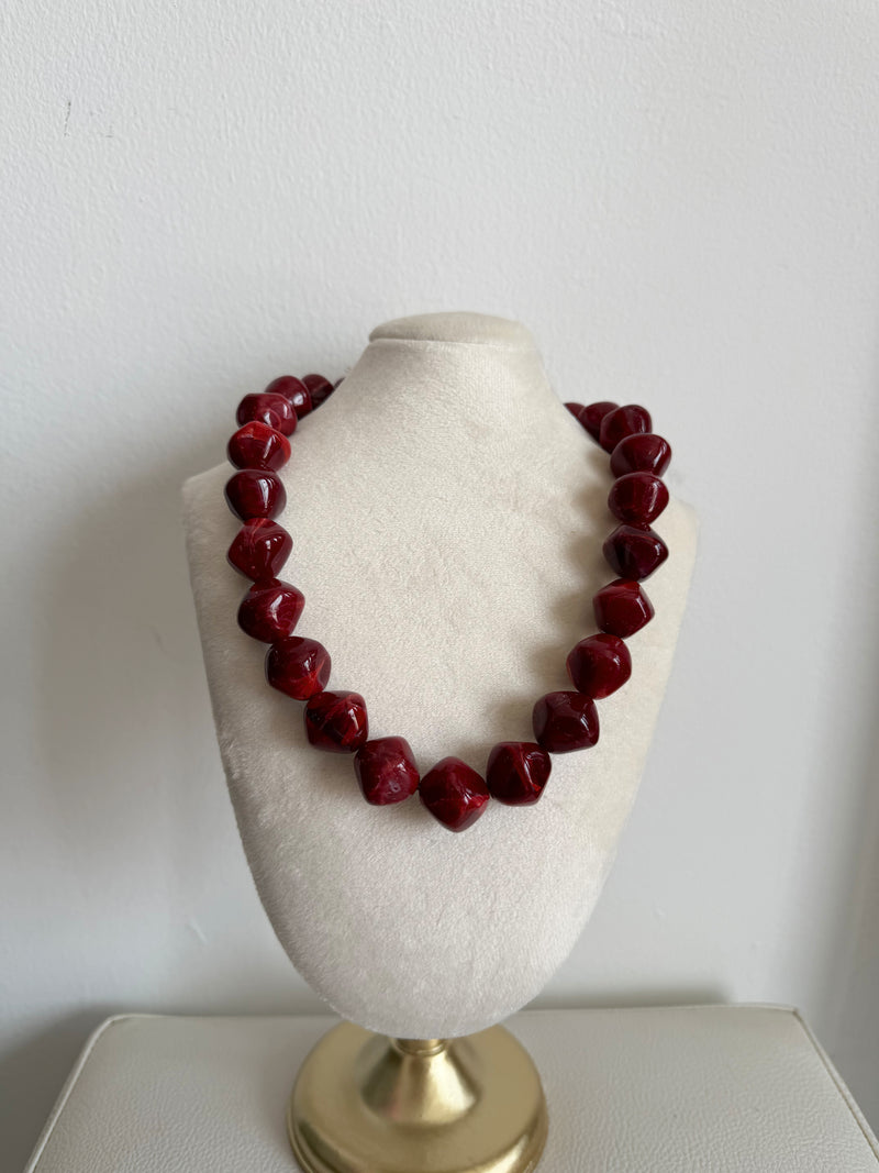 Burgundy necklace