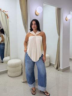 Satin halter top