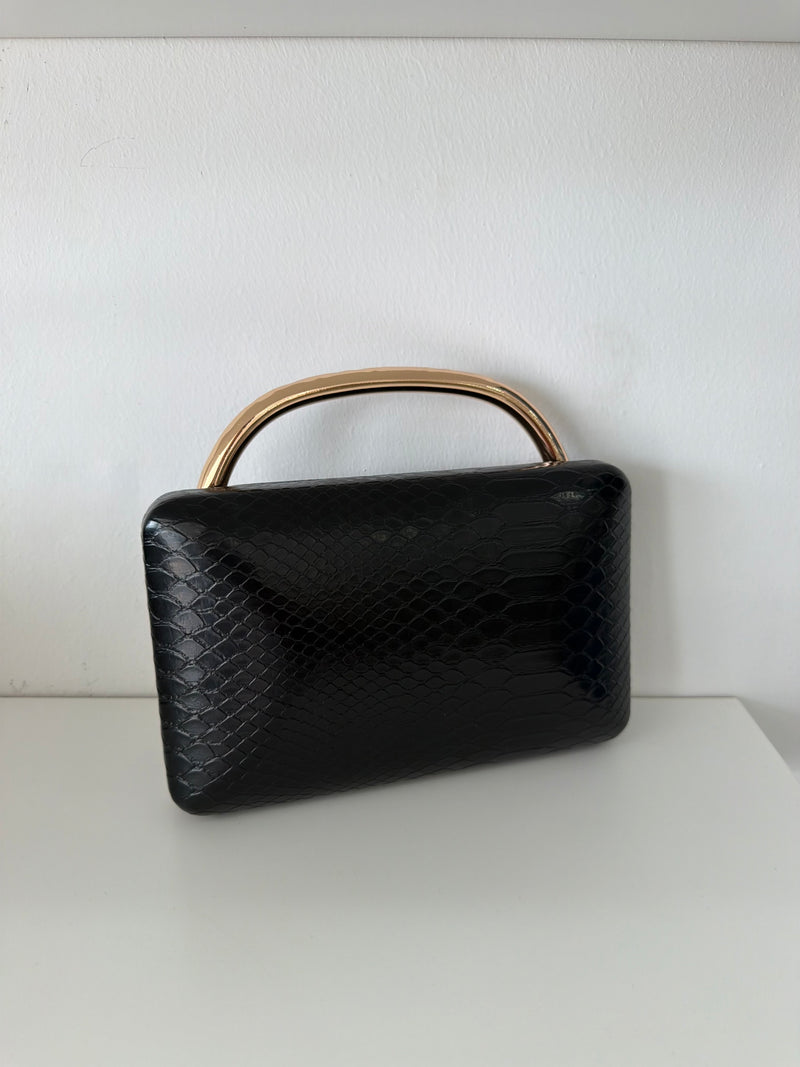 Black clutch bag
