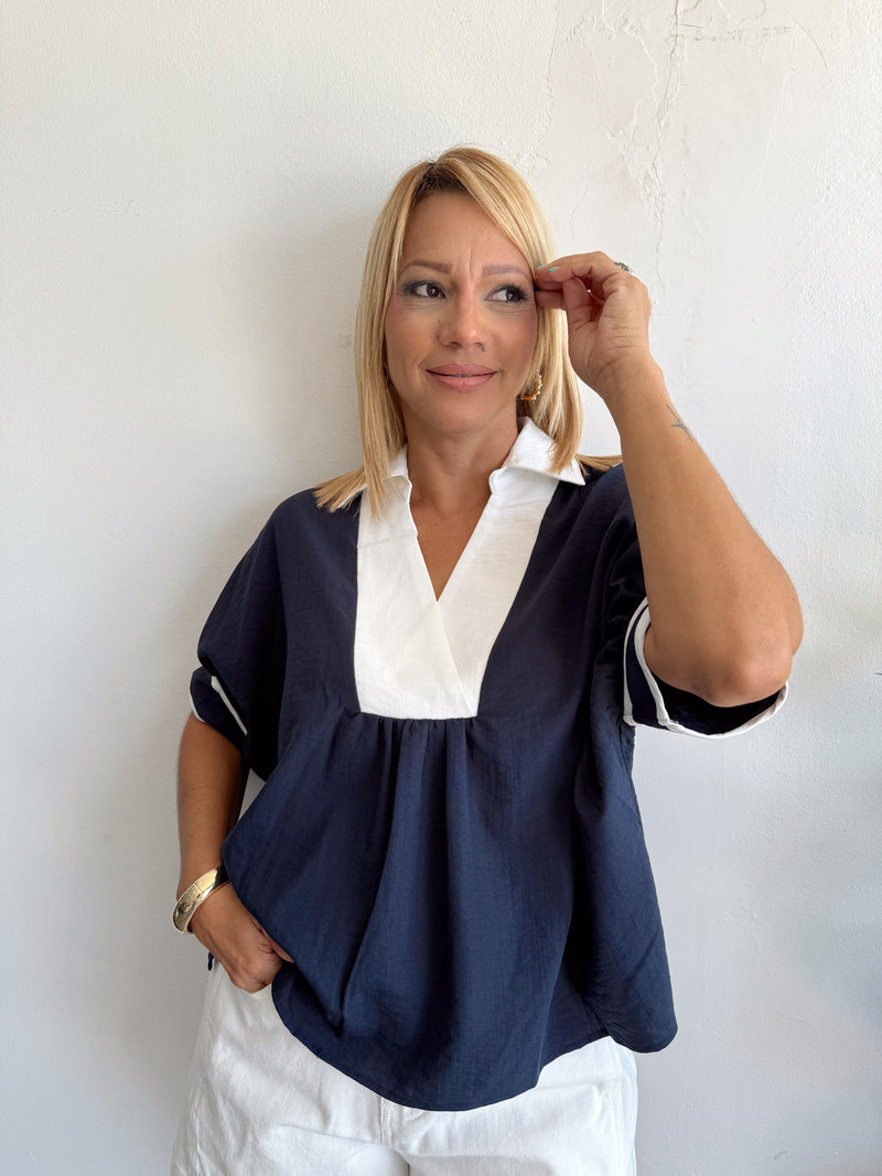 Navy top