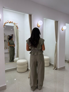 Green Denim set