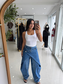 Cross Button Jeans