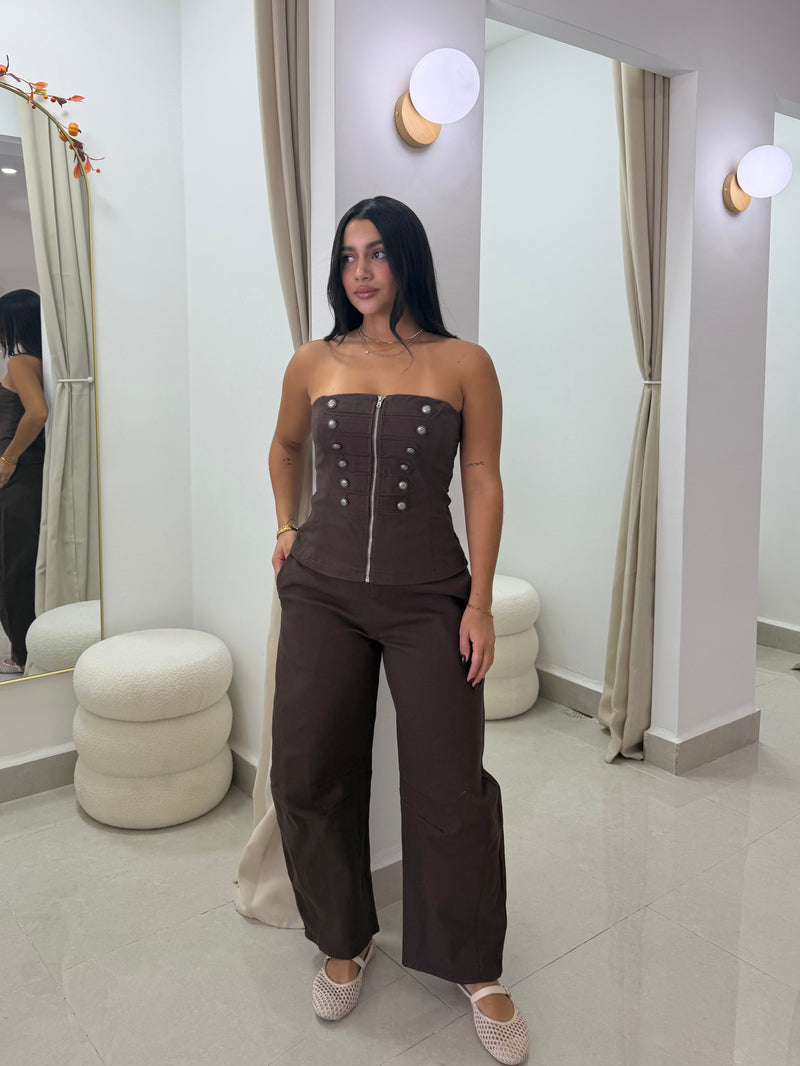 Military corset jumpsuit