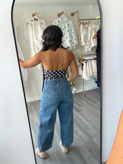 Denim barrel jeans