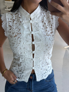 White lace top