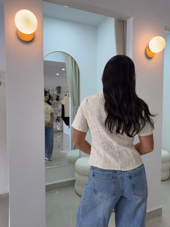 Mandarín beige top