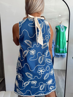 Índigo denim dress