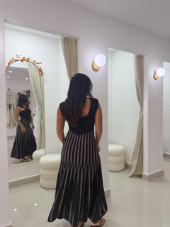 Black nude dress