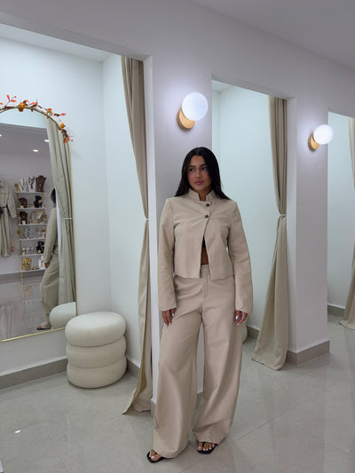 Beige blazer & pants set