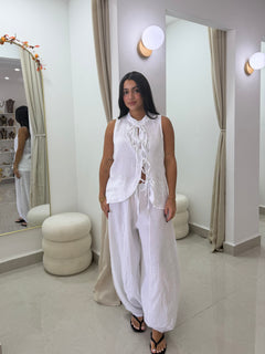 White linen set