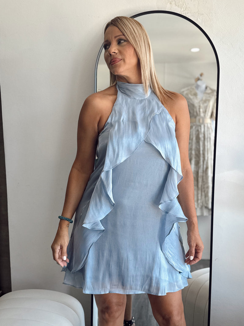 Dusty blue dress