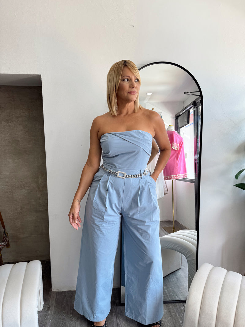 Blue jumpsuit