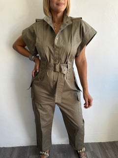 Green jumpsuit