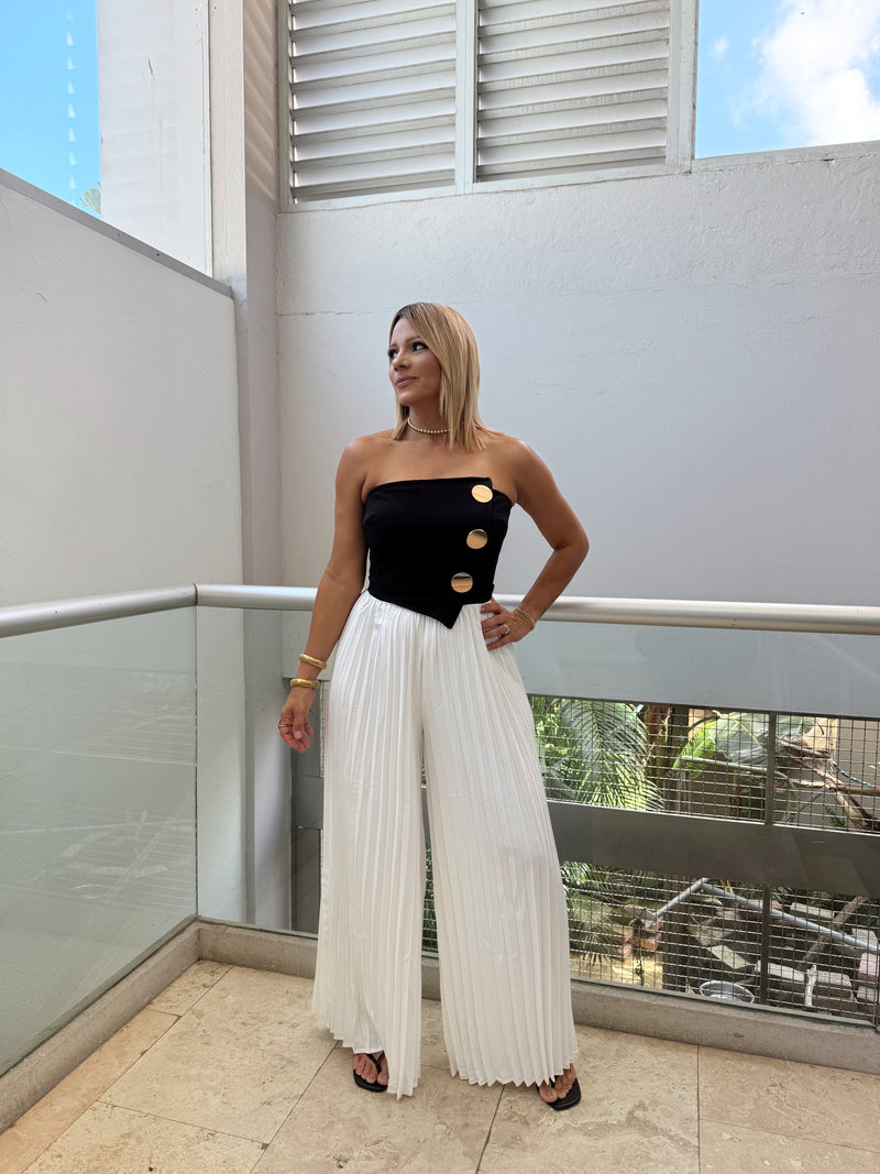 Black & white jumpsuit