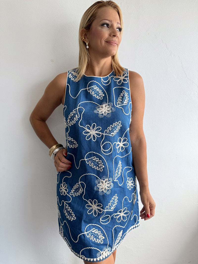 Índigo denim dress