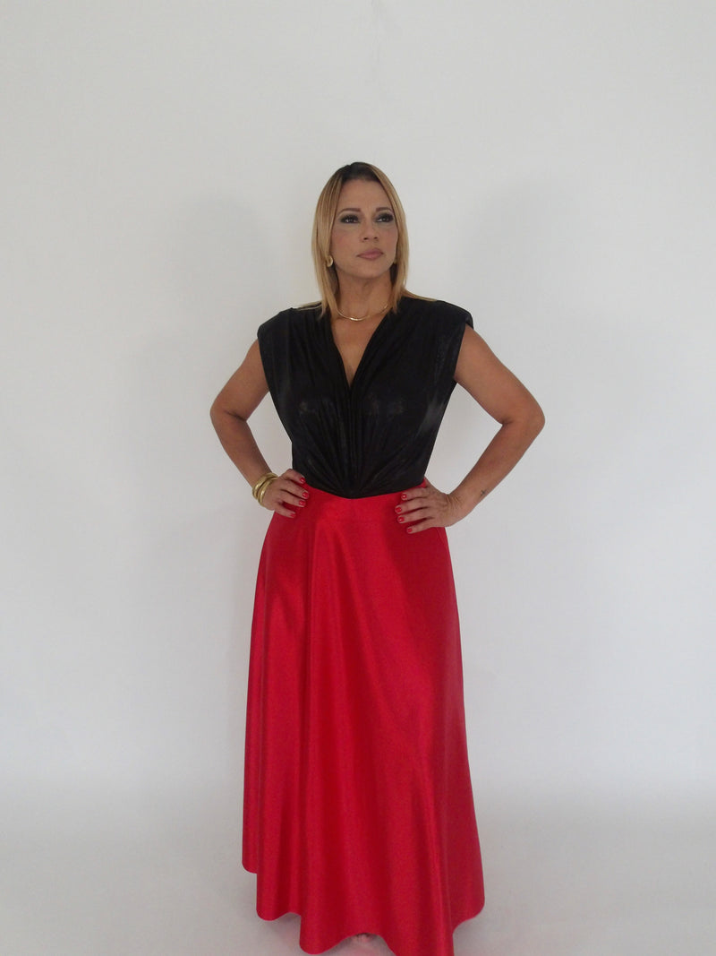 Satin long Skirt