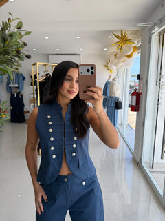 Blue two piece
