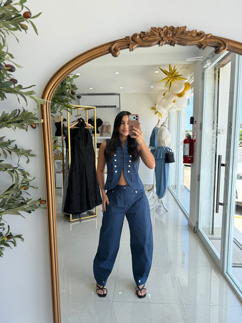 Blue two piece