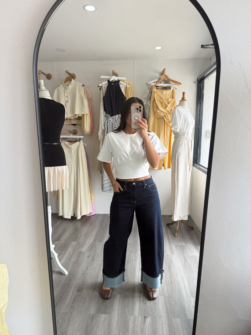 Solid dark jeans