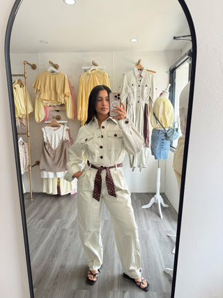 Beige jumpsuit