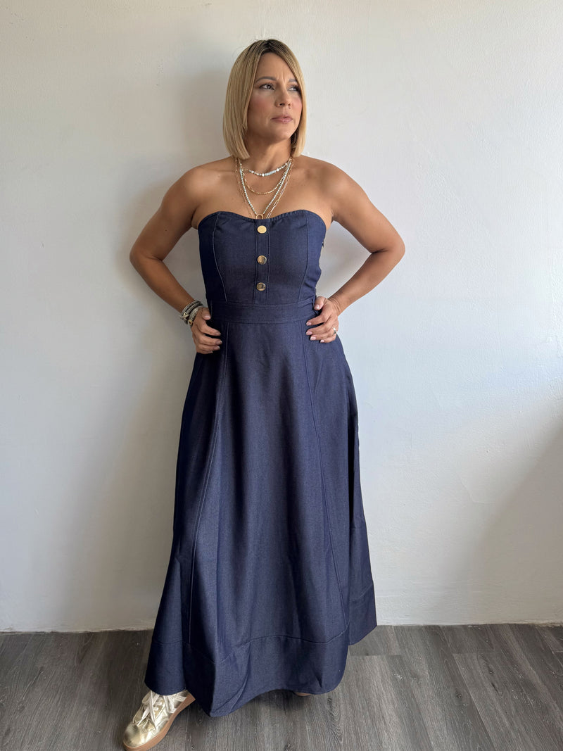Denim maxi