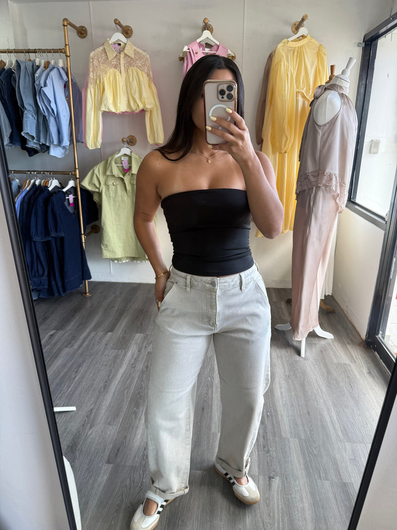 Almond barrel pants